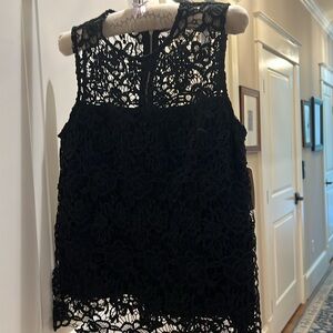 NANETTE Lepore Woman’s Sleeveless Crochet Lace Top Blouse Shirt Black size small